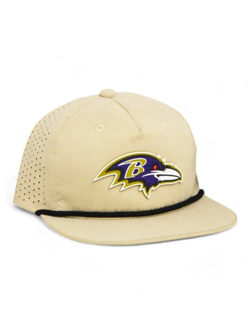Baltimore Ravens 3D Perforated Rope Hat- Birch/ Black